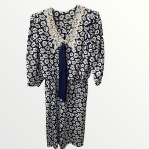 Vintage Just Ducky Sailor style dress sz 10 EUC